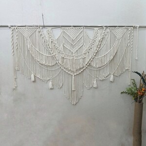 Custom tapestry, Large Macrame Headboard Decor, King Size Wall Hanging, Boho Wall Home Decor, Bedroom Decoration