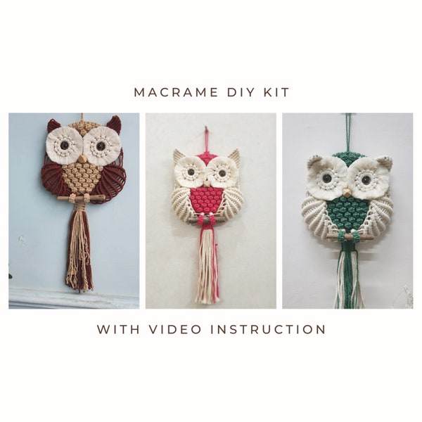 KIT de bricolage à suspendre en macramé avec instructions vidéo