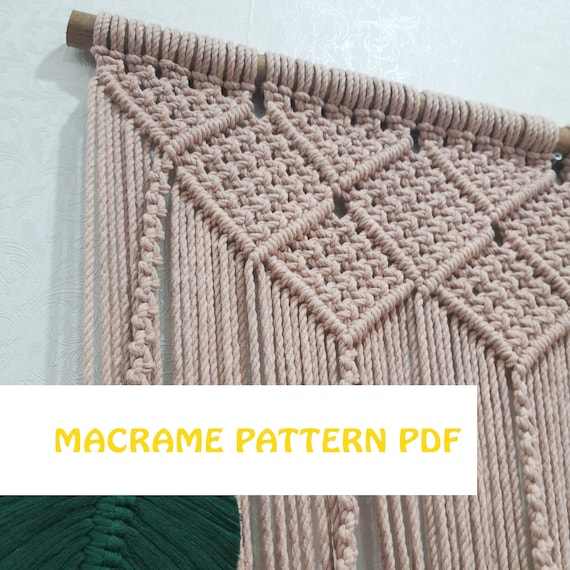 Large Macrame Curtain Pattern PDF/ Video Instruction Etsy