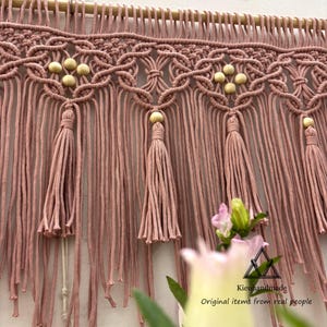 24 Inch Short Tier Curtains for Kitchen - Sage Green Macrame Cafe Curtain, Handmade Cotton Lace Valance, Boho Window Treatment