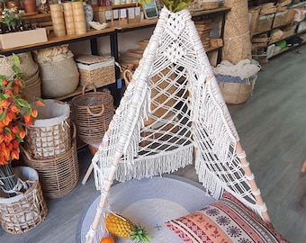 Teepee Macrame Pattern with Macrame pdf tutorial and Video