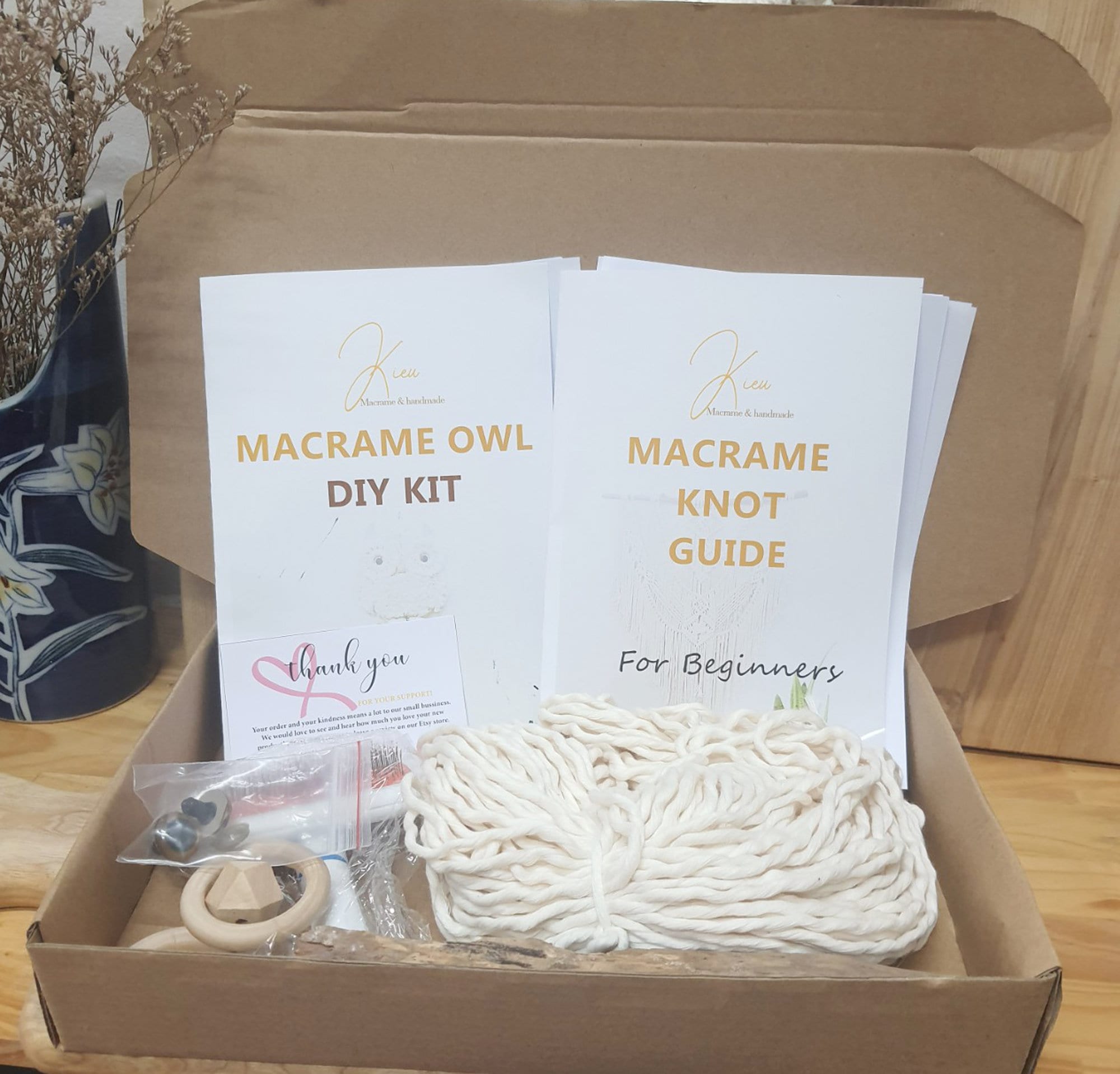 Macrame Diy Kit Macrame Owl Pattern Easy DIY for Beginners - Etsy