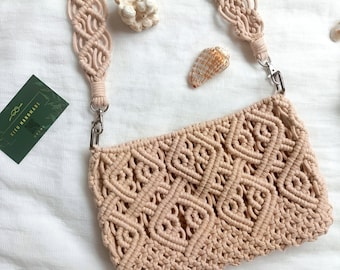 Macrame patterns, macrame bag pattern with PDF and video instruction