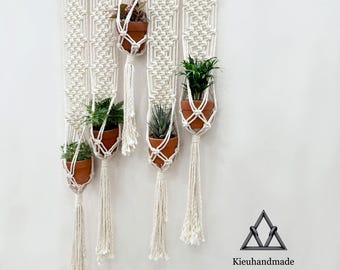 Wand Planter, handgemachte Makramee hängende Pflanzer Wandkunst | Einzigartige Blumenampel & Topflappen