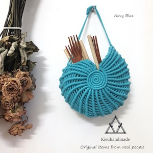 Gift for Mom: Handmade Seashell Rope Basket - Beach Lover Home Decor
