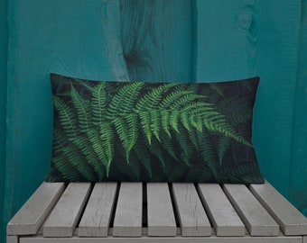 Fern Leaf cushion Fern pillow Fern print cushion for home furnishing.