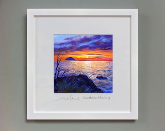 Sunset Over Ailsa Craig
