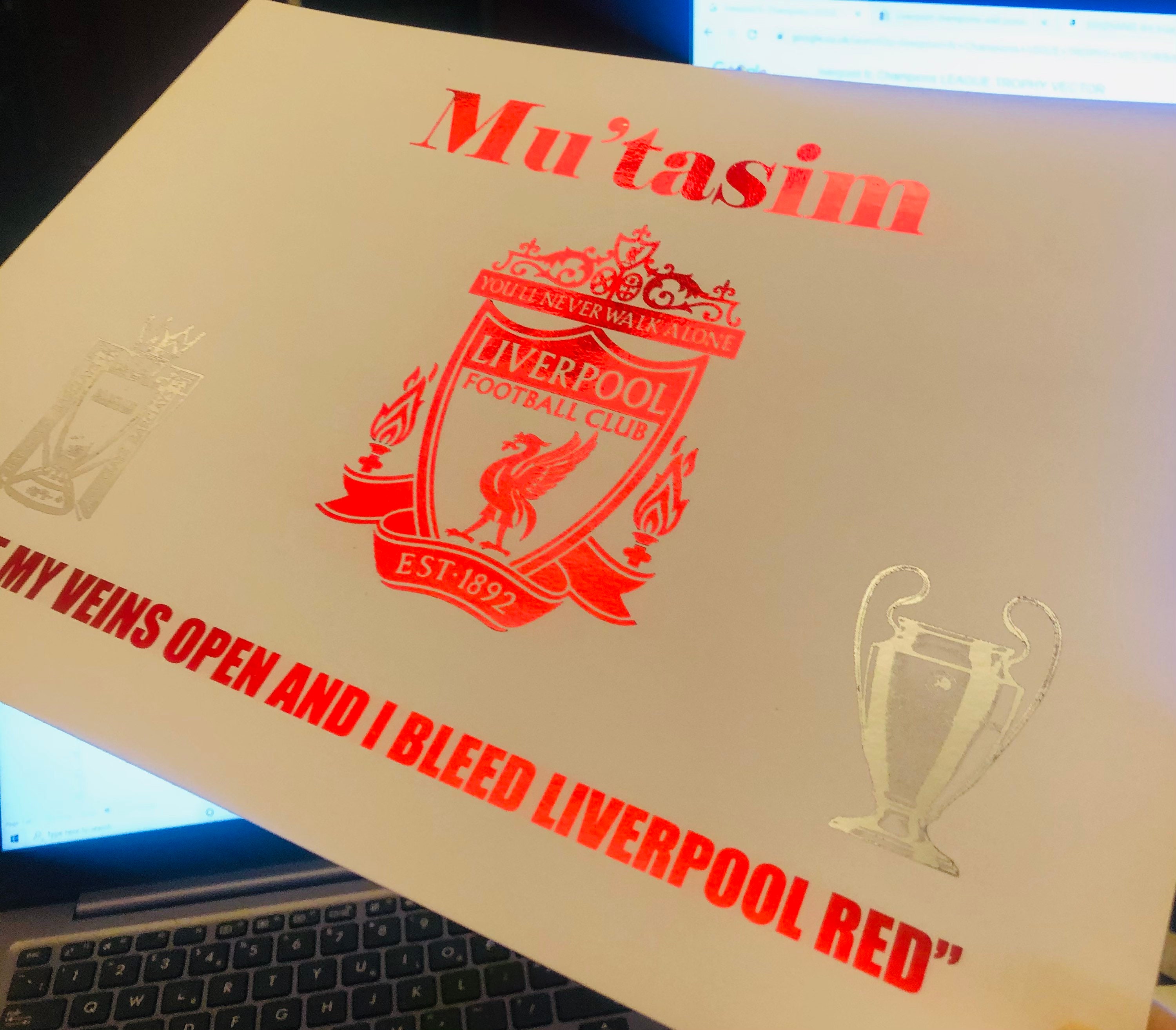 Liverpool Football Club Personalised Foil print Liverpool Etsy