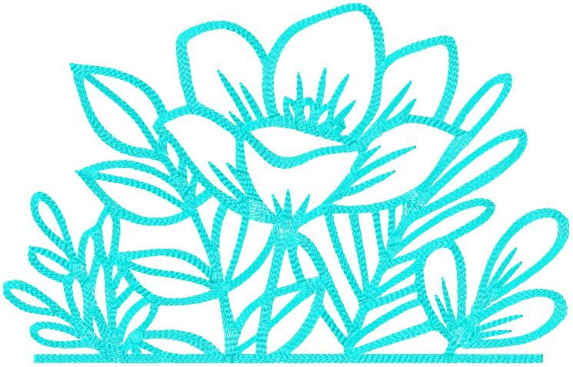 Bouquet grass flowers machine embroidery designs etsy Bouquet grass flowers machine embroidery designs etsy