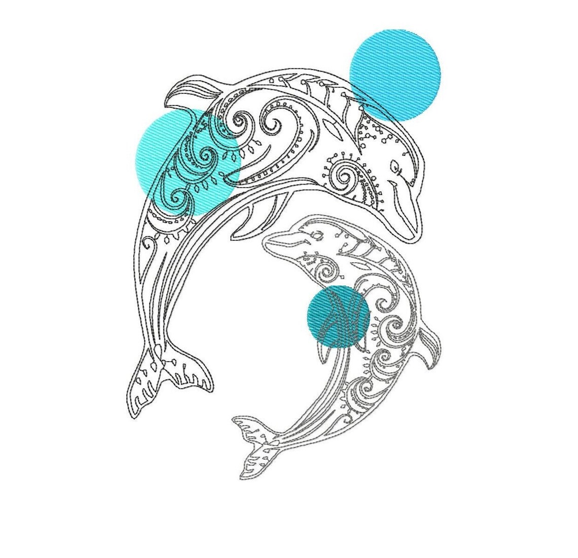 Dolphins pair of dolphins embroidery Machine Embroidery Etsy Dolphins pair of dolphins embroidery machine embroidery