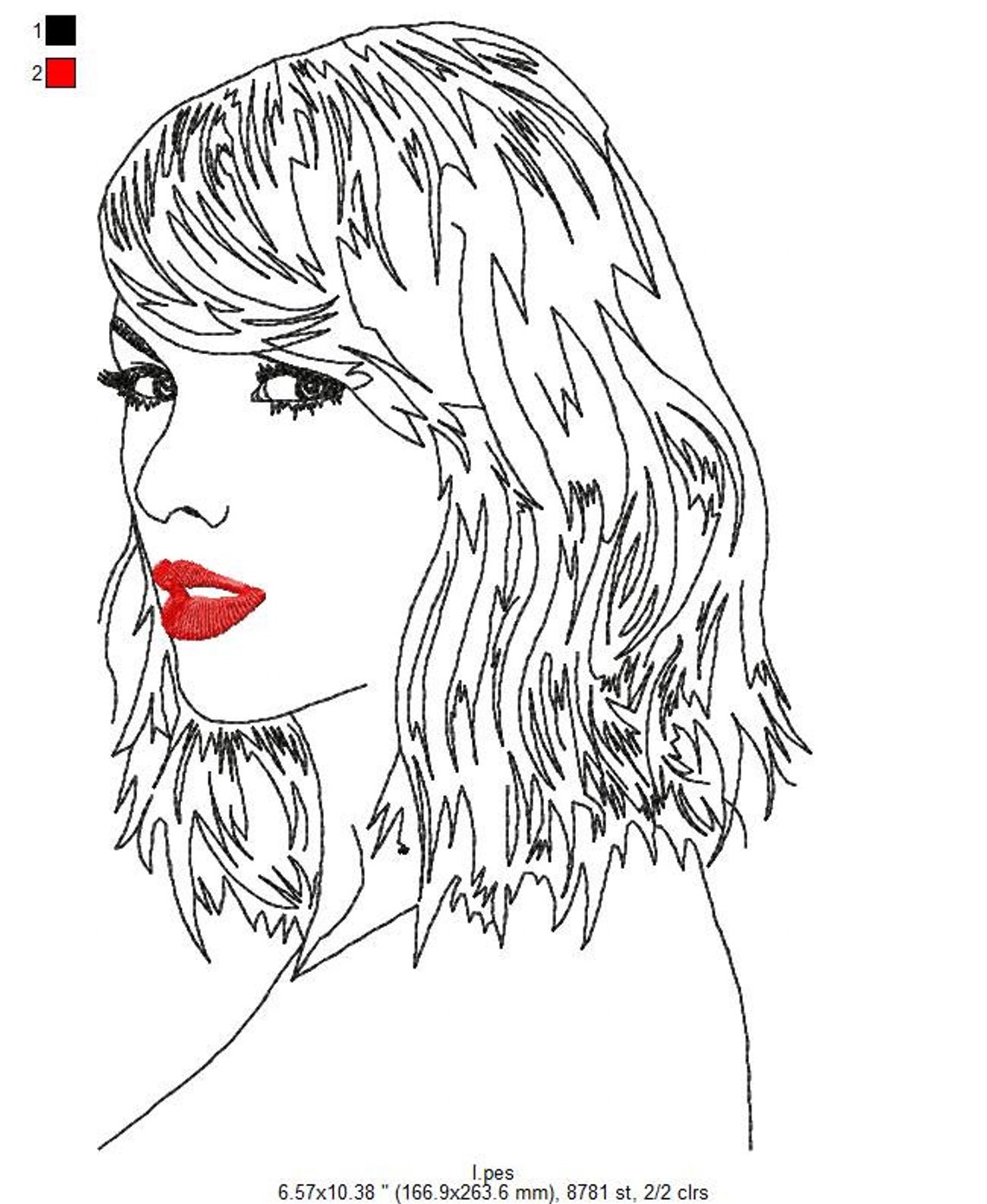 Taylor Alison Swift Machine embroidery designs 7x11 Etsy