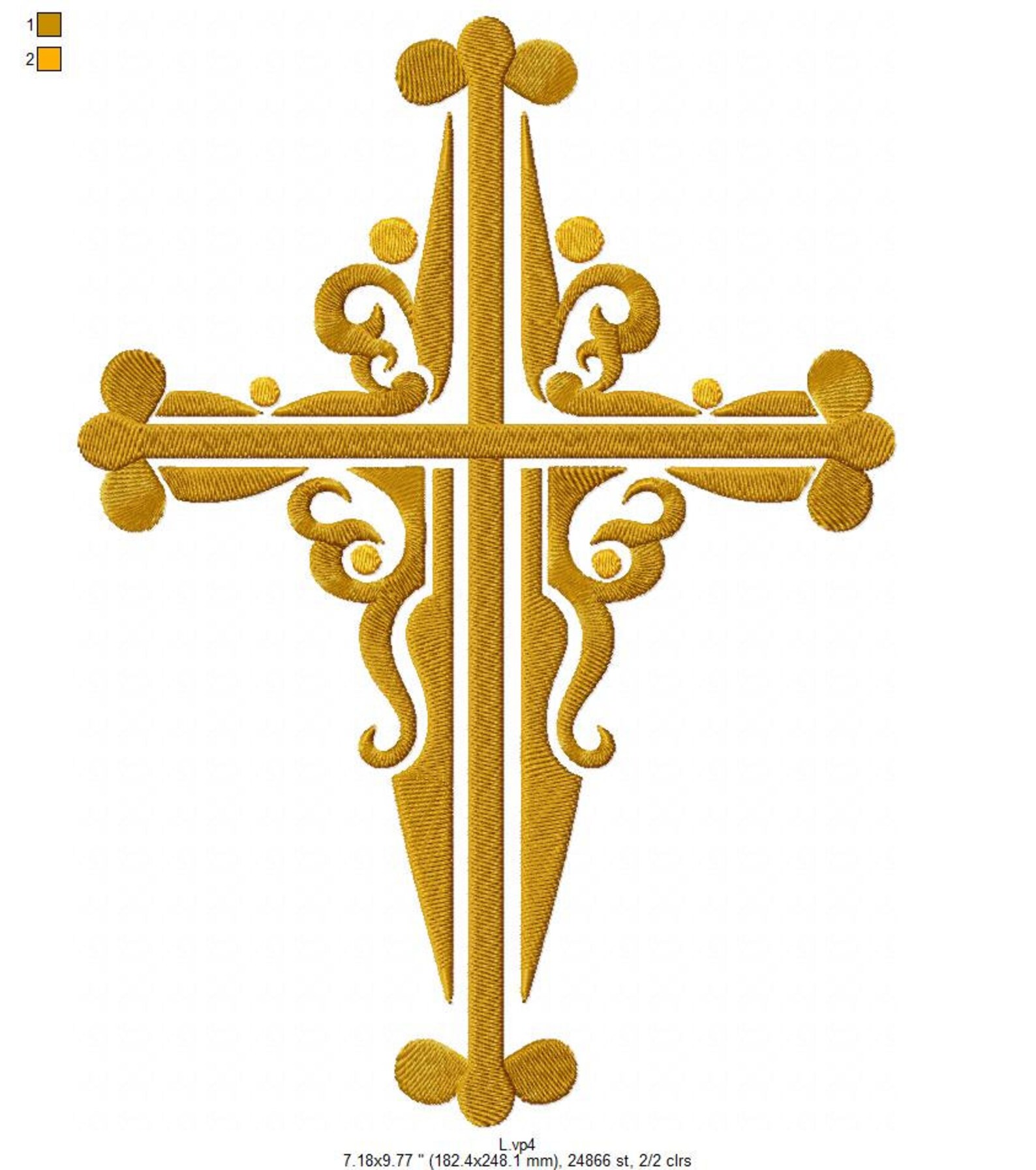 Orthodox cross Machine Embroidery Designs 8 sizes Etsy