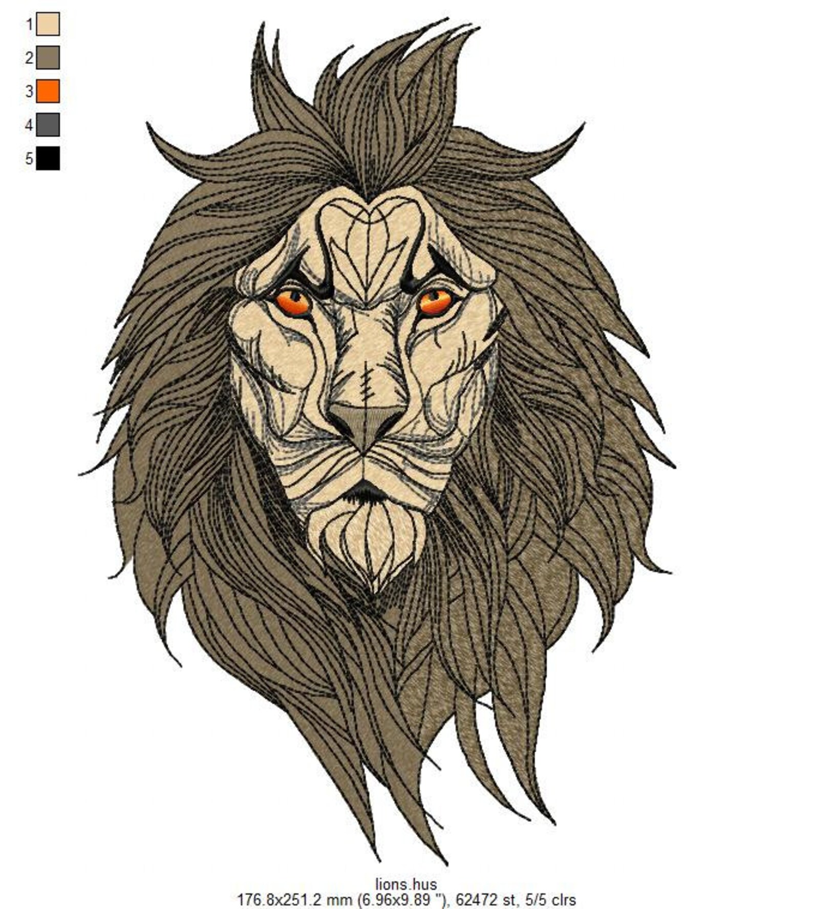 Lion king Machine Embroidery Designs instantly download Etsy