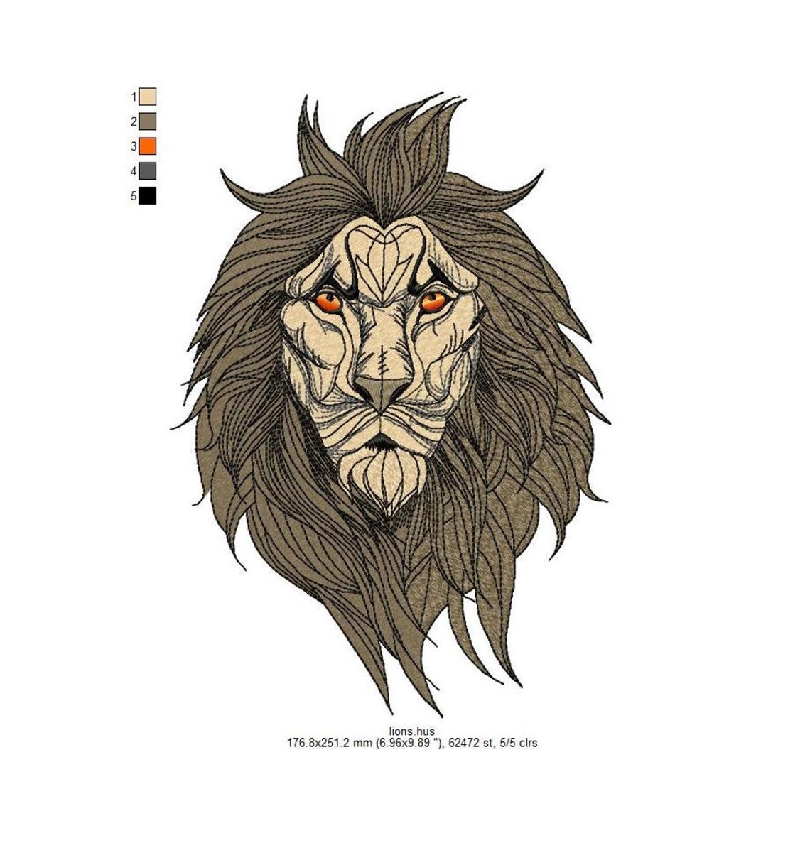 Lion king Machine Embroidery Designs instantly download Etsy