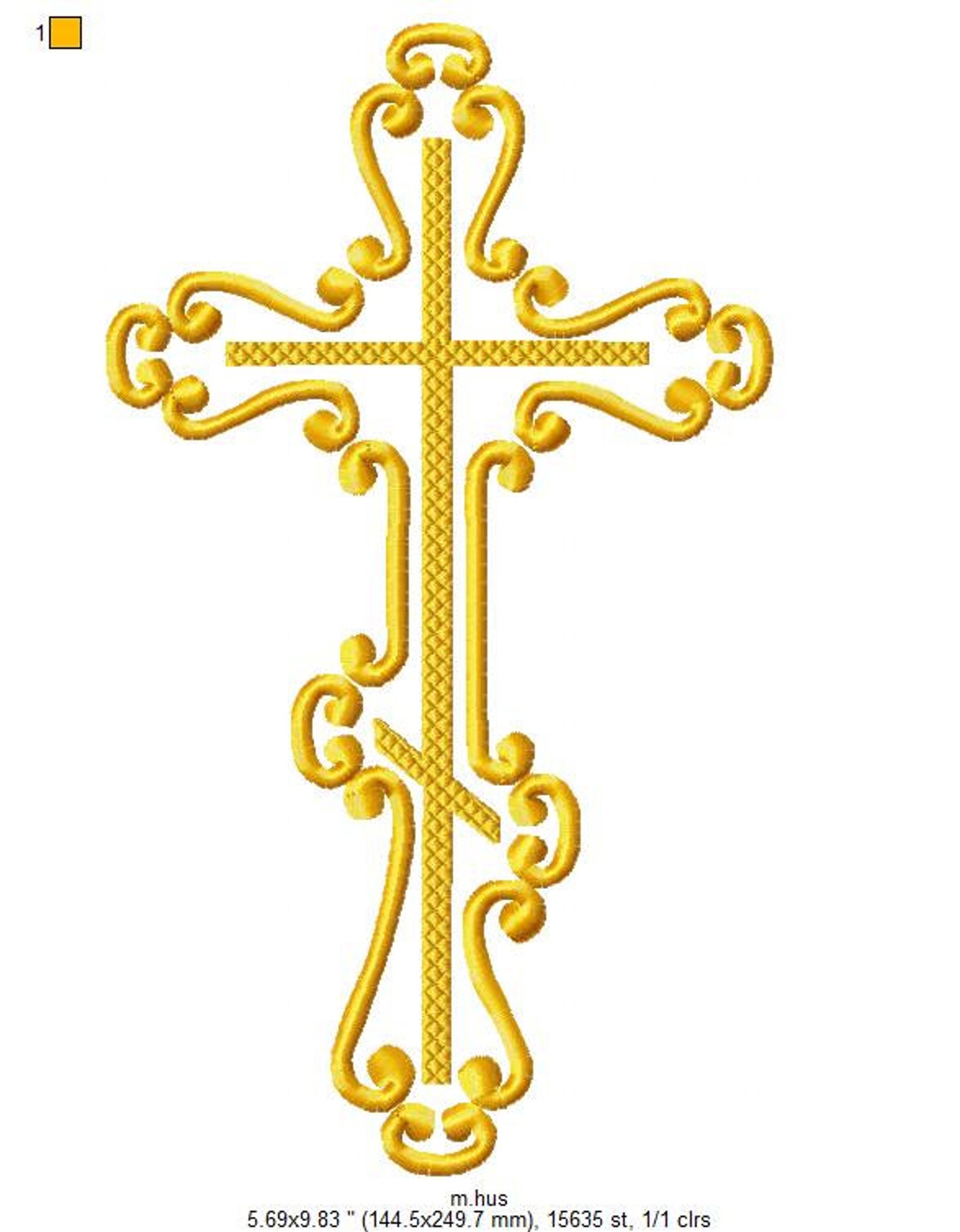 Orthodox cross Machine Embroidery Designs 8 sizes Etsy