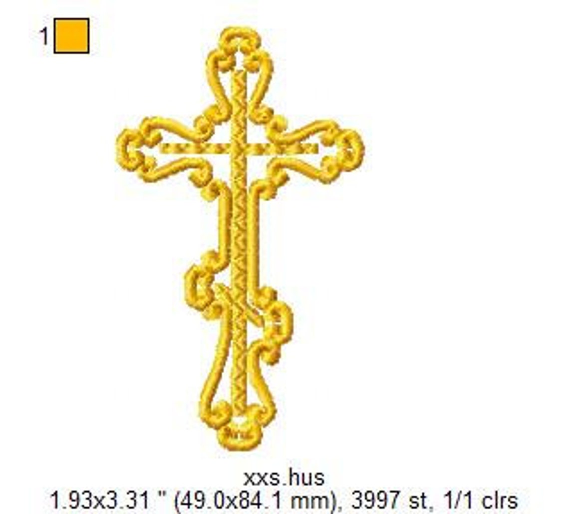 Orthodox cross Machine Embroidery Designs 8 sizes Etsy