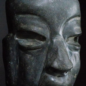 Olmec Head carved in stone