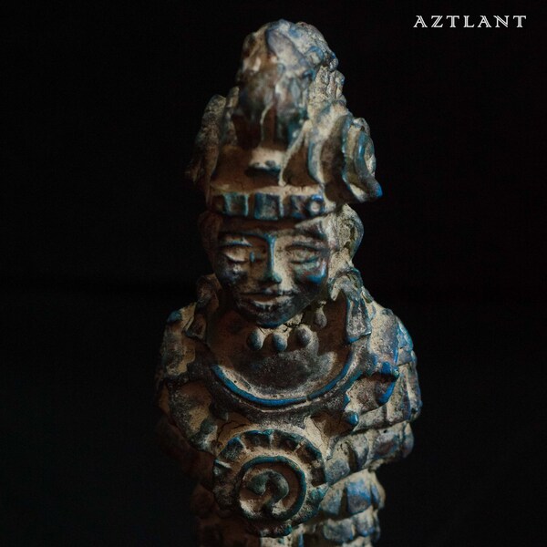 Mayan Warrior Clay Sculpture