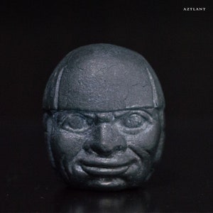 Olmec head sculpture in Iron