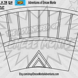 Mighty Morphin Power Rangers White Ranger Bat in the Sun Cuffs & Boot cover pattern template