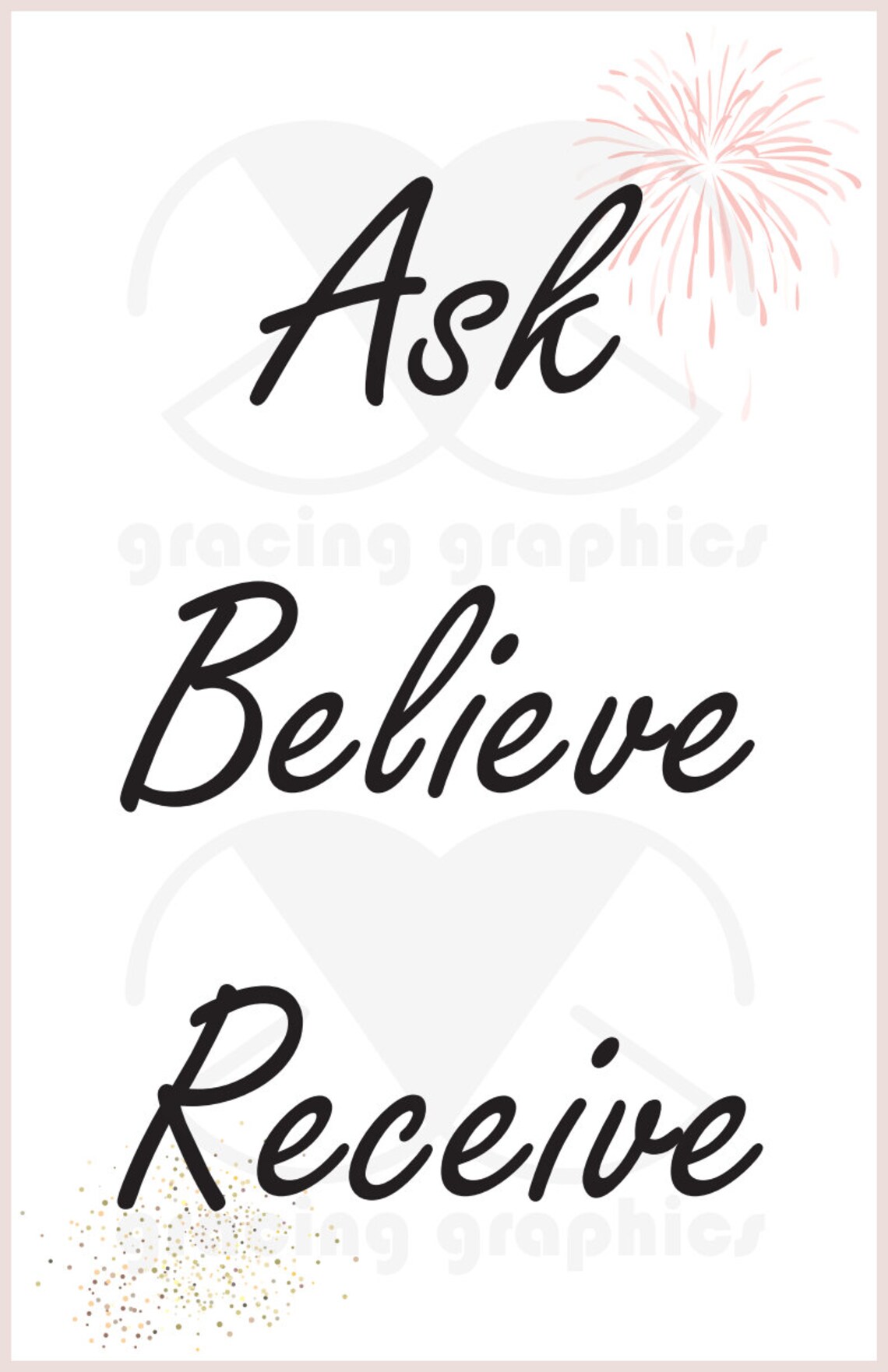 Ask Believe Receive 001 | Etsy