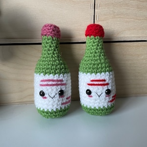 Crochet Amigurumi Korean Soju Bottle Plushie Stuffed Toy