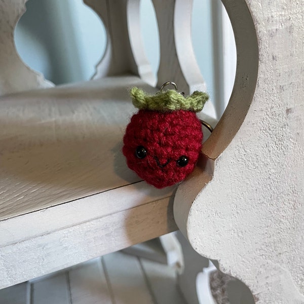 Crochet Cherry Tomato Keychain