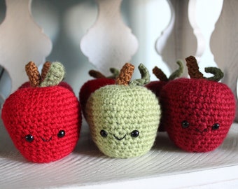 Crochet Amigurumi Stuffed Apple Plush Toy