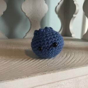 Crochet Amigurumi Blueberry Stuffed Plush Toy