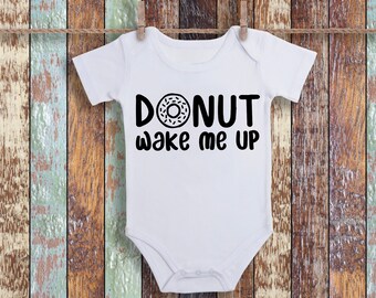 Embroidered I Donut Care Onesie\u00ae-Embroidered Hipster Baby Clothes-Funny Baby Bodysuit