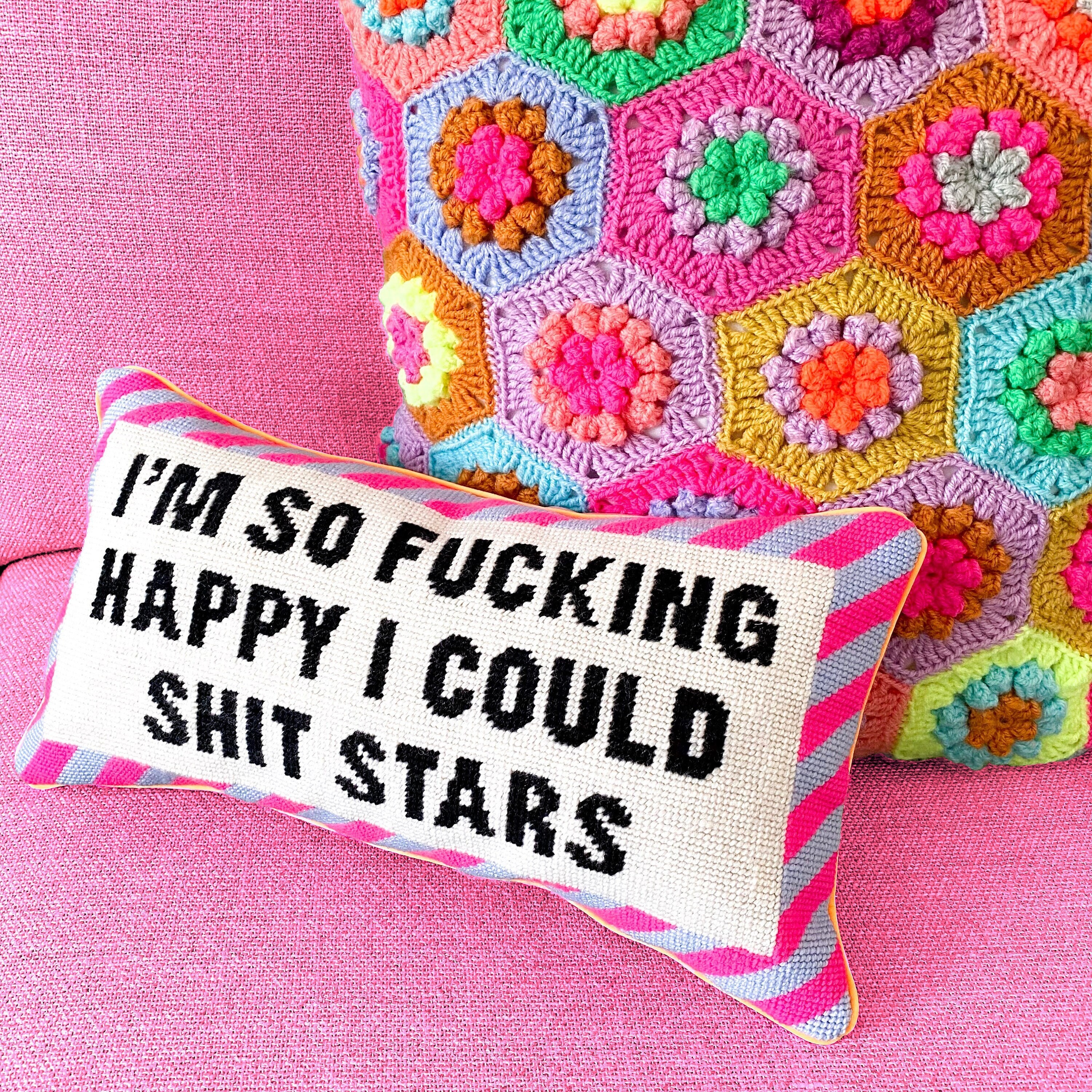 Funny Needlepoint Pillow Etsy