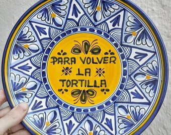 Ceramic dish to turn the "omelette" - 25cm. (10") - Spanish tortilla dish - Tortilla ceramic plate - Traditional spanish -