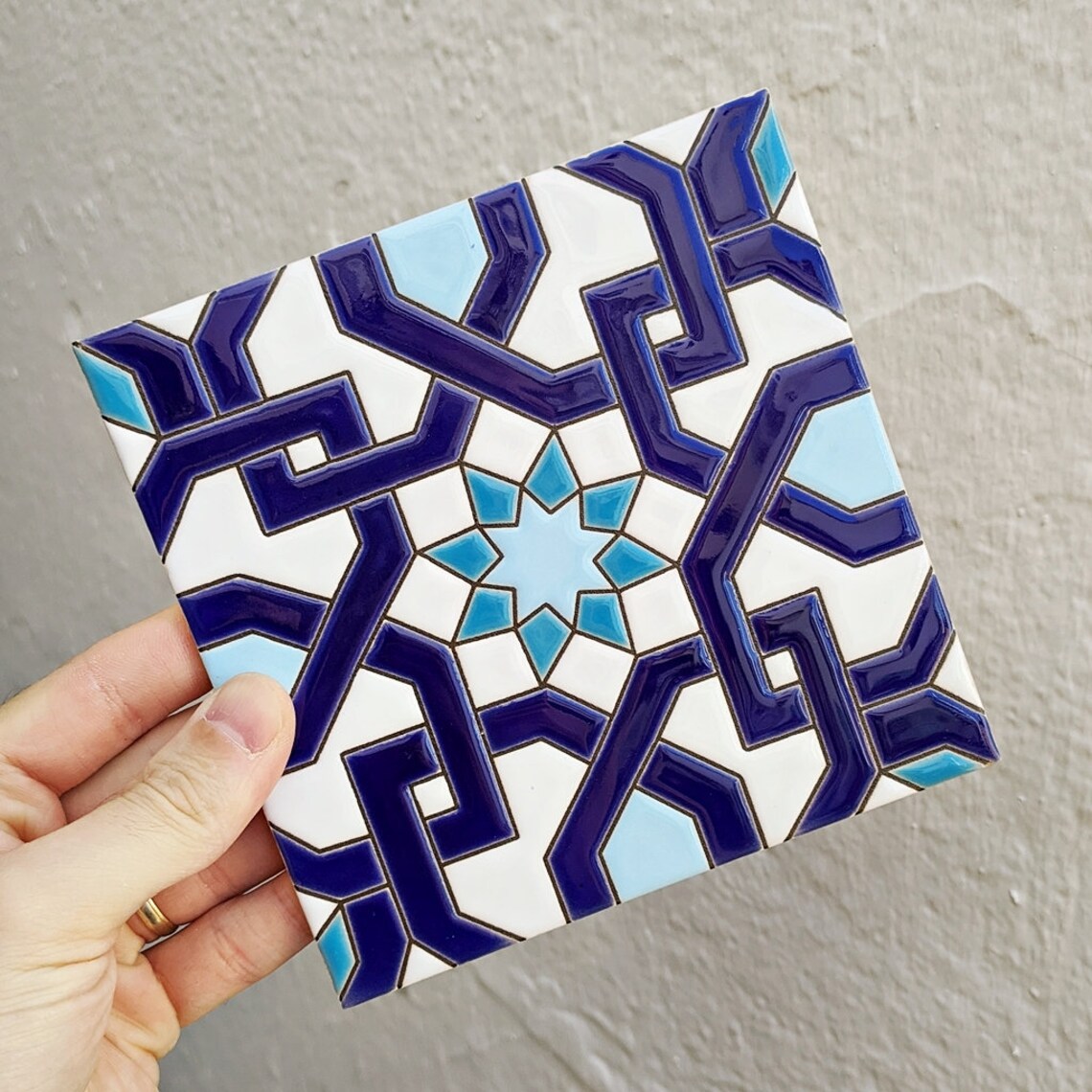15cm 6 Andalusian Ceramic Tiles Spanish Tiles for Etsy