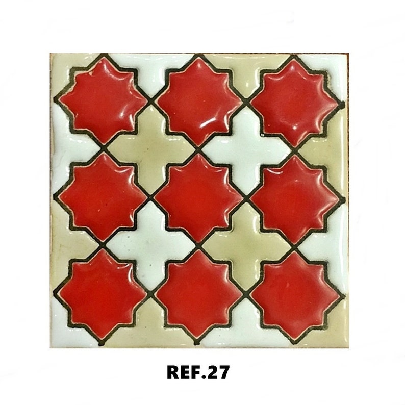 Azulejos de cerámica andaluza 7,5cm 3 , Spanish tiles for DIY, Decorative tiles, mosaic tiles, ceramic tiles, coaster, Spain tiles REF.27