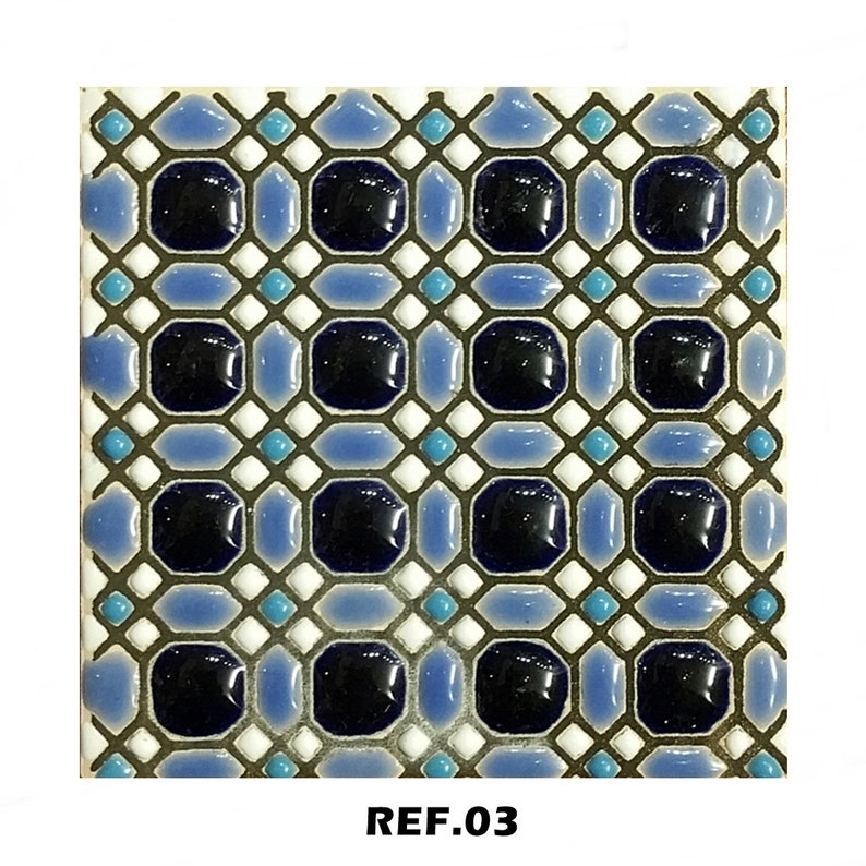 Azulejos de cerámica andaluza 7,5cm 3 , Spanish tiles for DIY, Decorative tiles, mosaic tiles, ceramic tiles, coaster, Spain tiles REF.03