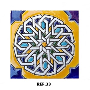 Andalusian ceramic tiles 7.5cm 3, Spanish tiles for DIY, Decorative tiles, mosaic tiles, ceramic tiles, coaster, Spain tiles REF.33