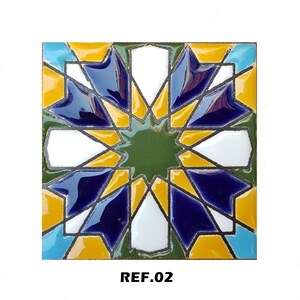 Azulejos de cerámica andaluza 7,5cm 3 , Spanish tiles for DIY, Decorative tiles, mosaic tiles, ceramic tiles, coaster, Spain tiles REF.02