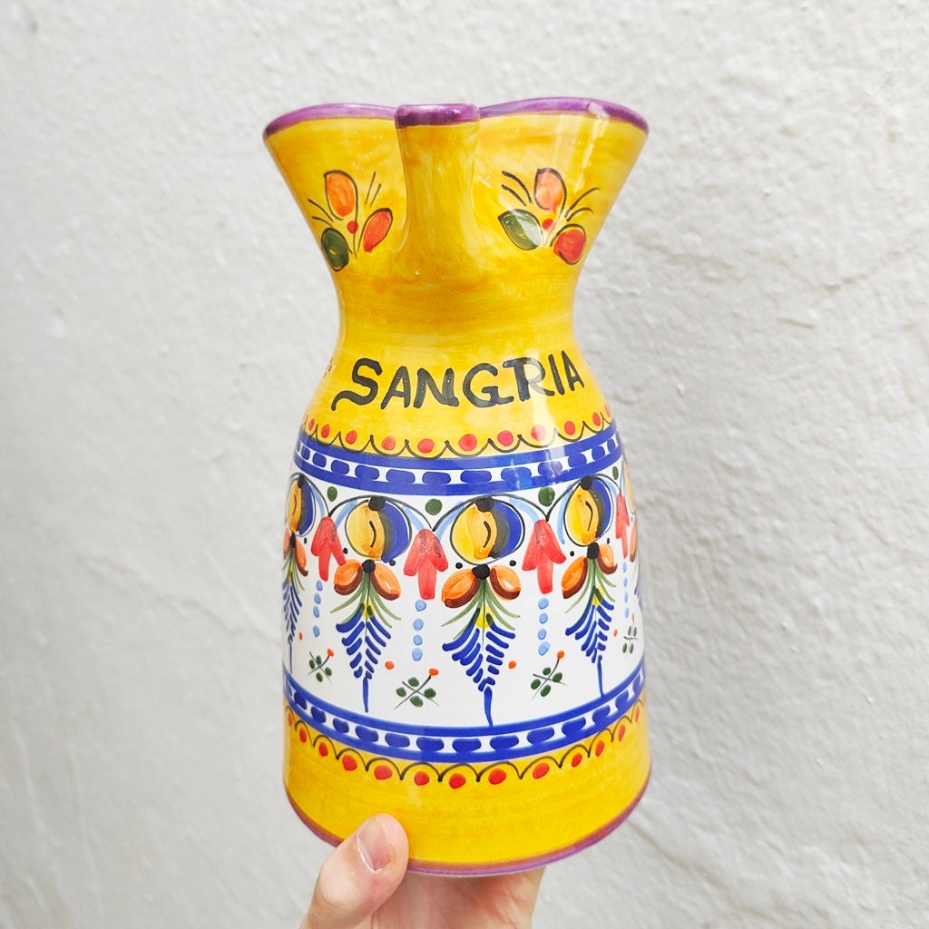 Hand Painted Sangria Pitcher 1 Liter 33oz -  Norway