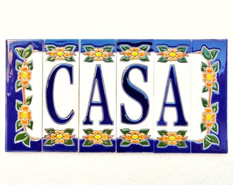 Große Buchstaben und Zahlen aus Keramikfliesen für die Wand – Handglasiert in Spanien – Große große Buchstaben und Zahlen aus Keramikfliesen für Zuhause –