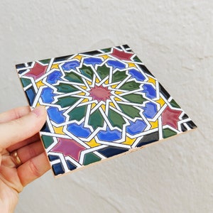 Azulejos de 15cm 6 cerámica andaluza Spanish tiles for DIY, Decorative tiles, mosaic tiles, ceramic tiles, coaster, Spain tiles zdjęcie 4