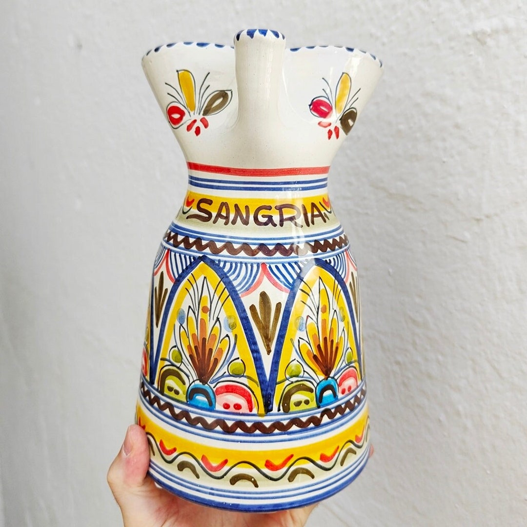 Hand Painted Sangria Pitcher 2 Liters 67oz -  Sweden