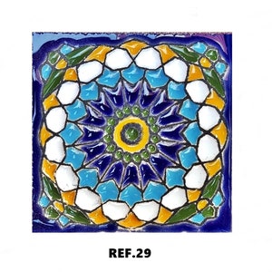 Azulejos de cerámica andaluza 7,5cm 3 , Spanish tiles for DIY, Decorative tiles, mosaic tiles, ceramic tiles, coaster, Spain tiles REF.29