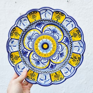 30cm hand painted plate. (12") various decorations - Wall hanging plate - Hand painted - Toledo - Wall ceramic plate -