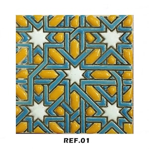 Azulejos de cerámica andaluza 7,5cm 3 , Spanish tiles for DIY, Decorative tiles, mosaic tiles, ceramic tiles, coaster, Spain tiles REF.01