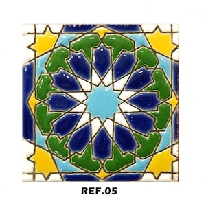 Azulejos de cerámica andaluza 7,5cm 3 , Spanish tiles for DIY, Decorative tiles, mosaic tiles, ceramic tiles, coaster, Spain tiles REF.05