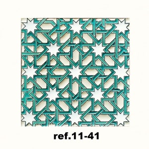 Azulejos de cerámica andaluza 11cm 4.3 , Spanish tiles for DIY, Decorative tiles, mosaic tiles, ceramic coasters, Spain wall tiles ref.11-41