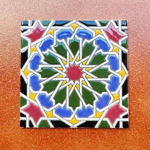 Azulejos de 15cm 6 cerámica andaluza Spanish tiles for DIY, Decorative tiles, mosaic tiles, ceramic tiles, coaster, Spain tiles zdjęcie 7