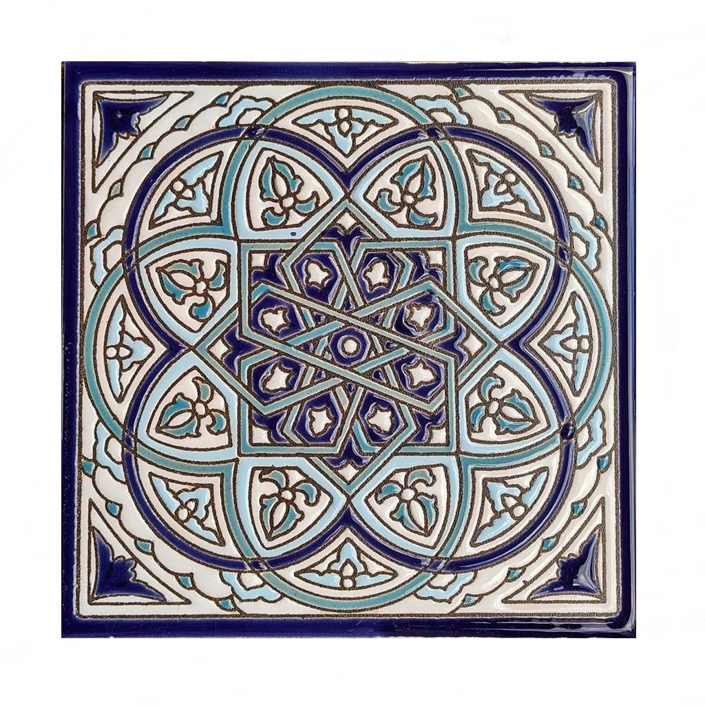 15cm 6 Andalusian Ceramic Tiles Spanish Tiles for Etsy