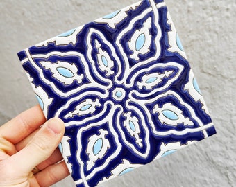 Piastrelle in ceramica andaluse da 15 cm (6") - Piastrelle spagnole per fai da te, piastrelle decorative, piastrelle a mosaico, piastrelle in ceramica, sottobicchiere, piastrelle spagnole