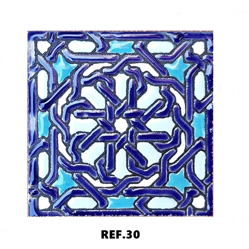 Azulejos de cerámica andaluza 7,5cm 3 , Spanish tiles for DIY, Decorative tiles, mosaic tiles, ceramic tiles, coaster, Spain tiles REF.30